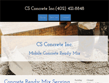 Tablet Screenshot of csconcretereadymix.com